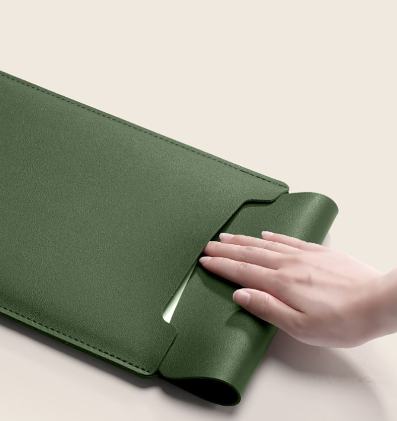 YY PU Leather Non-magnetic Laptop Bag Computer Case 13 14 15 Inch for Notebook Organizer Surface Cover Business Accessories