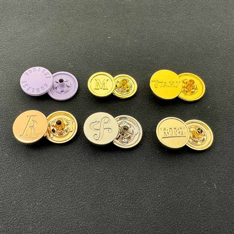 Custom Logo Metal Garment Buttons