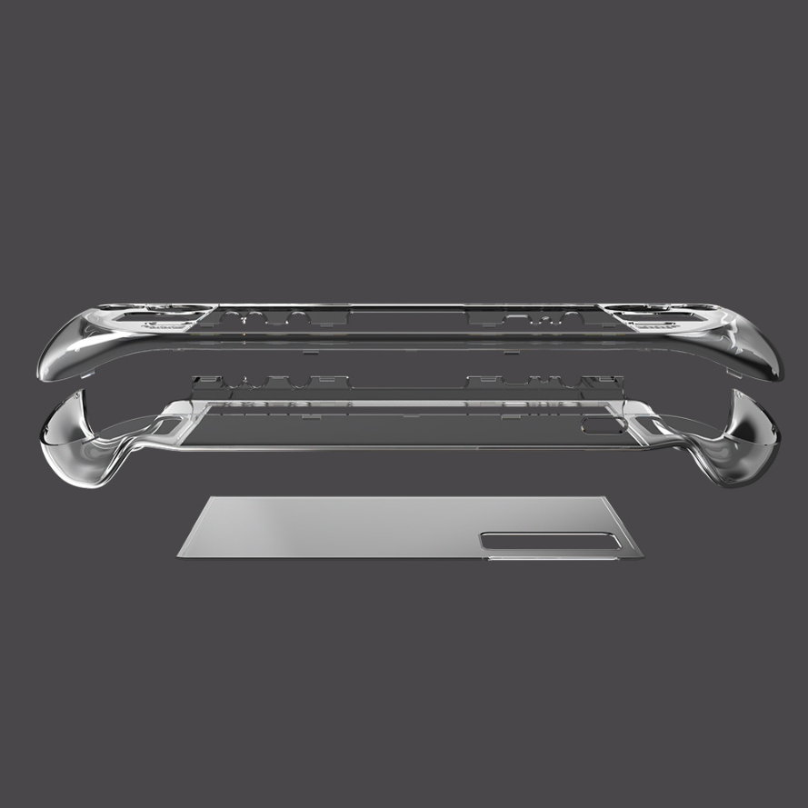 Anti Slip Hard PC Transparent Shell Case Skin for Steam Deck Crystal Clear Protective Case Game Console Cover