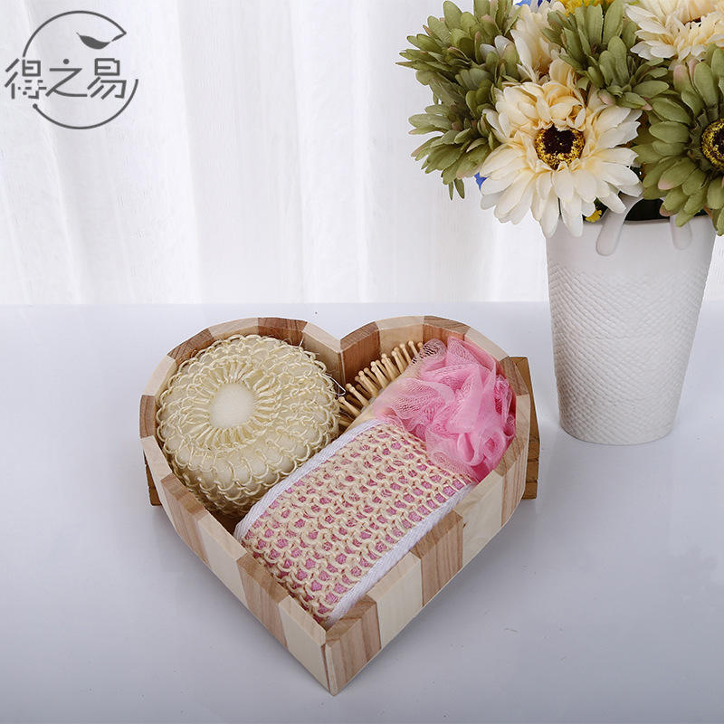 Деревянный набор аксессуаров (Wooden Bath Set)