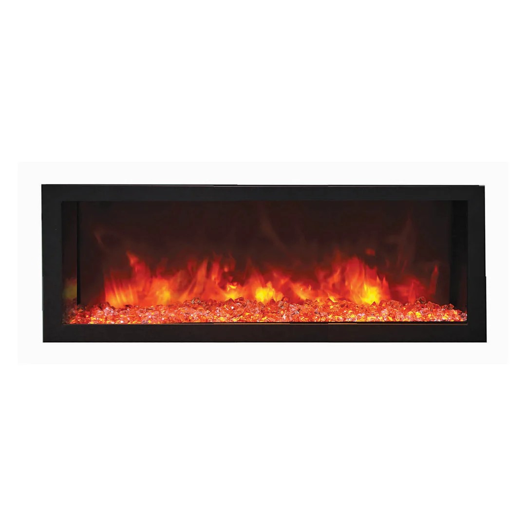 Modern 1500W Electric Fireplace Remote Control WiFi App Control Embedded Landscape Steel Design Indoor Outdoor Use Home Hotel