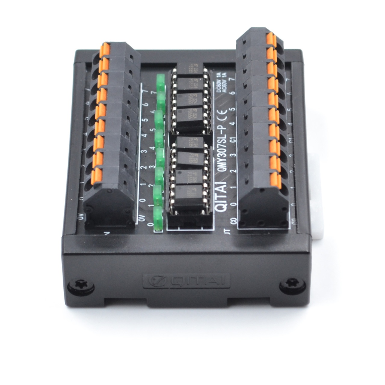 QMY307SL-P 8-Bit Photomos Optocoupler Solid State Relay 5-24V PNP Control 0.5A/60V Output with Plug in Terminal Block