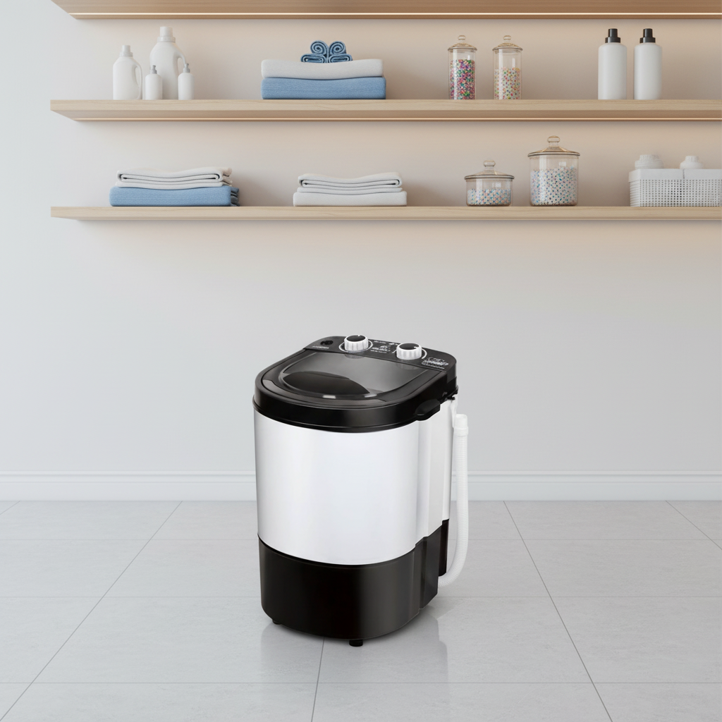 Household Electric Mini Portable Washing Machine 4.5kg Semi-automatic for Washing Underwear and Socks Hotel Use