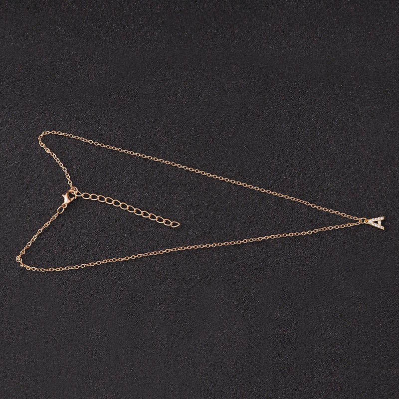 Колье с инициалом (Gold Initial A-Z)