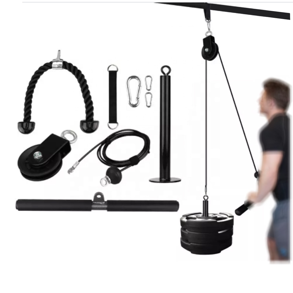 Adjustable Single Pull Down Home Equipment System High Low Nylon Set DIY Gym Cable Weight Lift Pulley Fitness Accessories