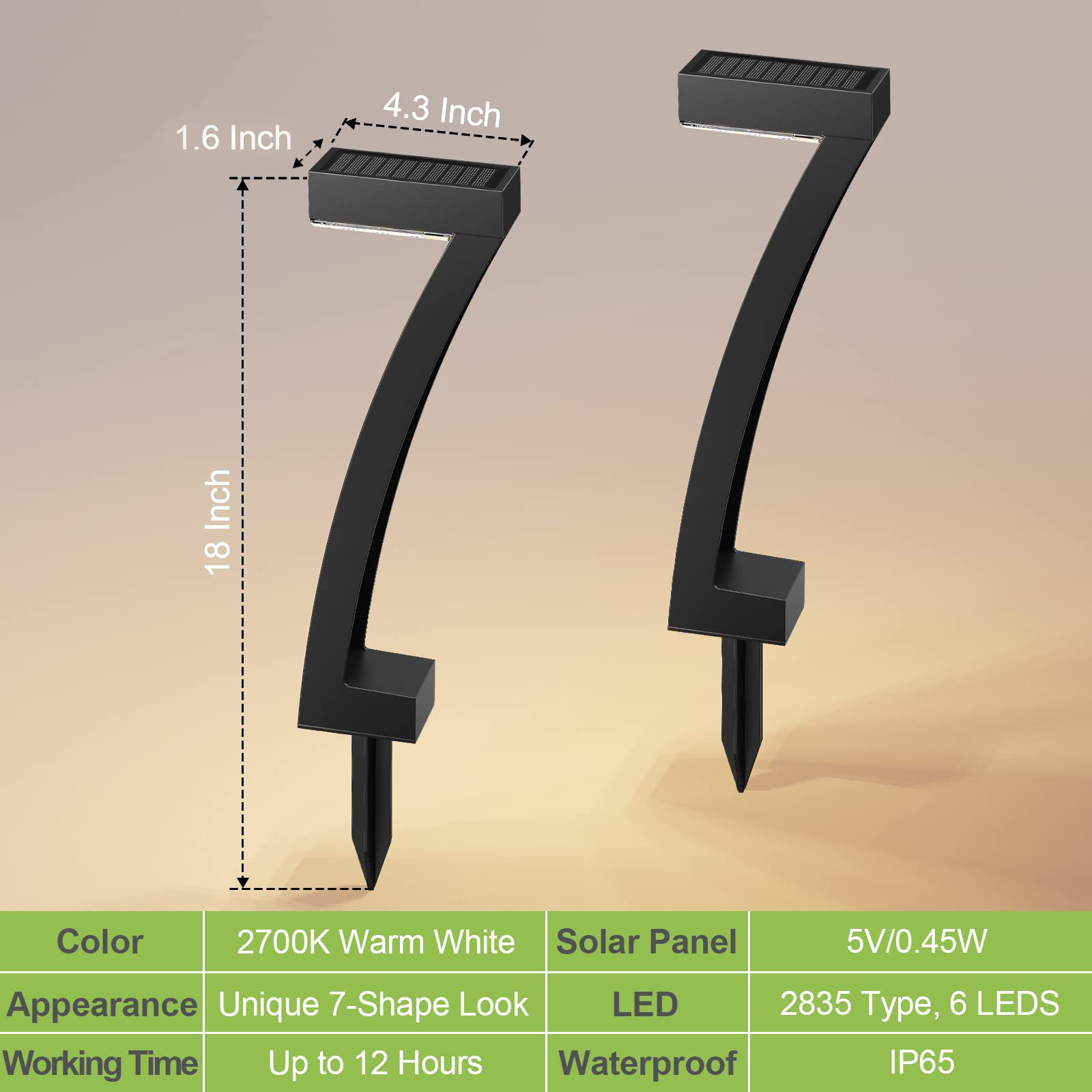 Solar Courtyard Seven-shaped Lawn Garden LED Park Atmosphere Outdoor Landscape Night Light Plug-in Light