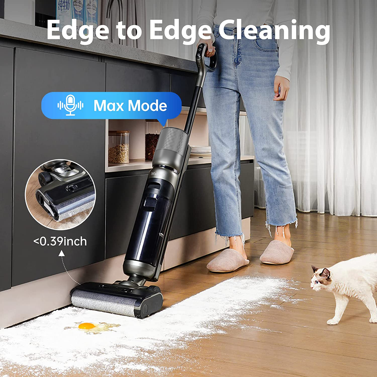 Wet and Dry Washer Floor Water Wet Dry Vacuum Cleaner and Mop Cordless for Home Use