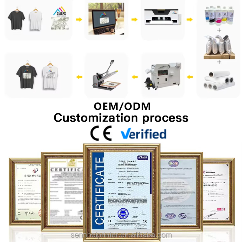 2026 New High Quality A3 30cm XP600 DTF Printer Transfer T-shirt Printing Machine 3ALPS Small Business