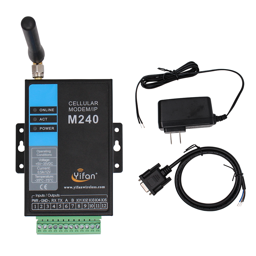 M240 LTE CAT4 CAT1 Industrial Cellular 4G Wireless Modem RS232/RS485 External 150mbps Transmission Rate IoT