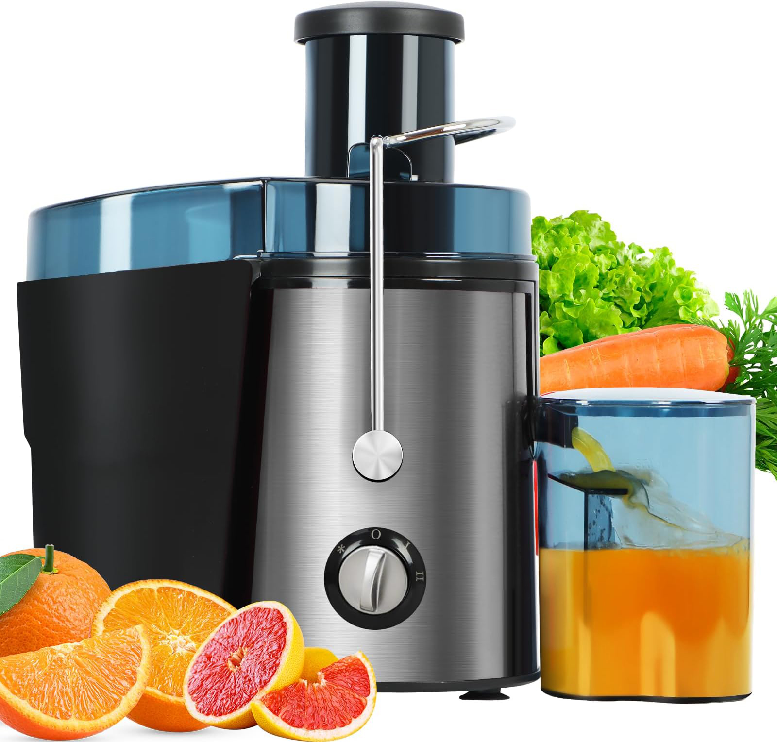 Electric PP Masticating Juicer with Reverse Function for Household & Hotel Use Easy to Clean English Operation