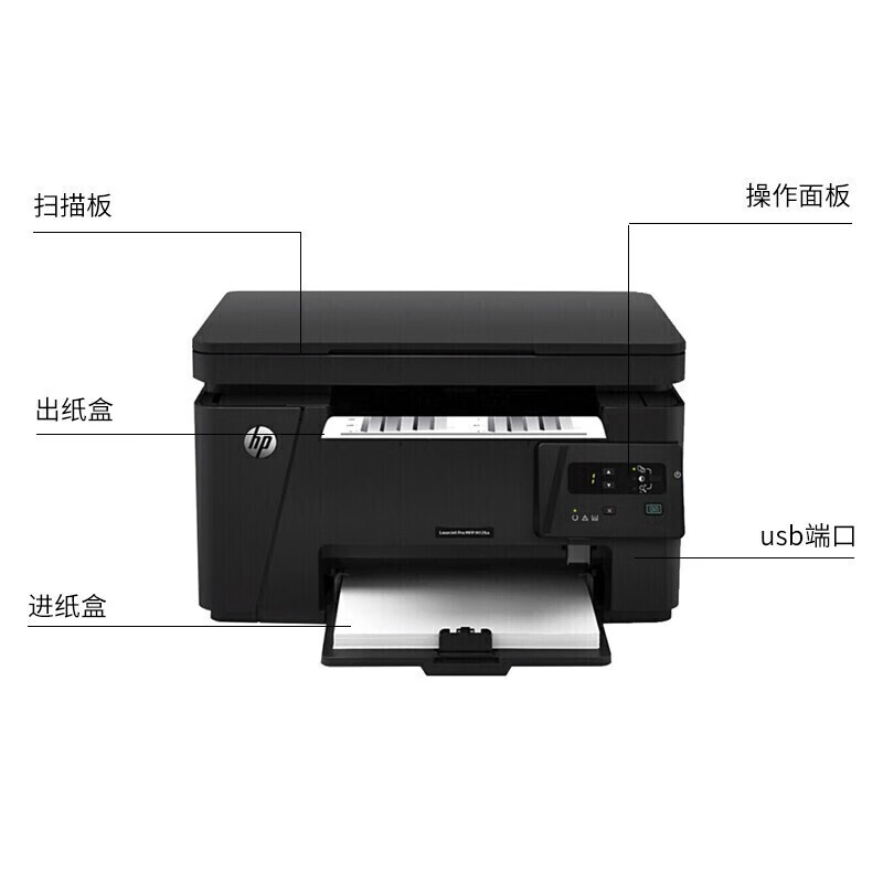 LaserJet Pro MFP M126A 3-in-1 Multifunction A4 USB Printer Black and White Used for Office Use in Stock