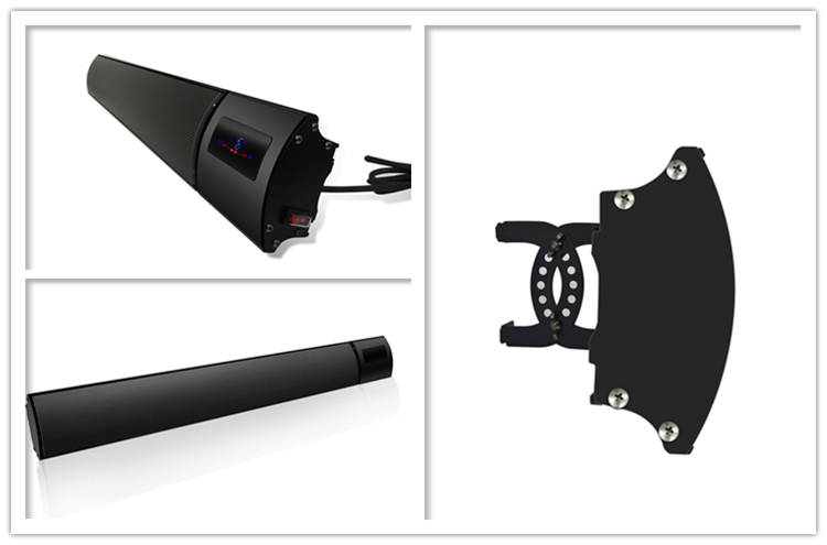 1800W Electric Far-Infrared Heating Frameless Remote Control Wall/Ceiling Heater Aluminum Carbon Lighting Wall Mounted