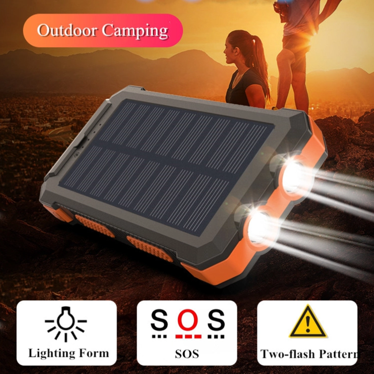 2020 Wholesale Custom Solar Powerbank 20000mah Portable Solar Phone Charger Solar Power Bank with Concealed Phone Holder