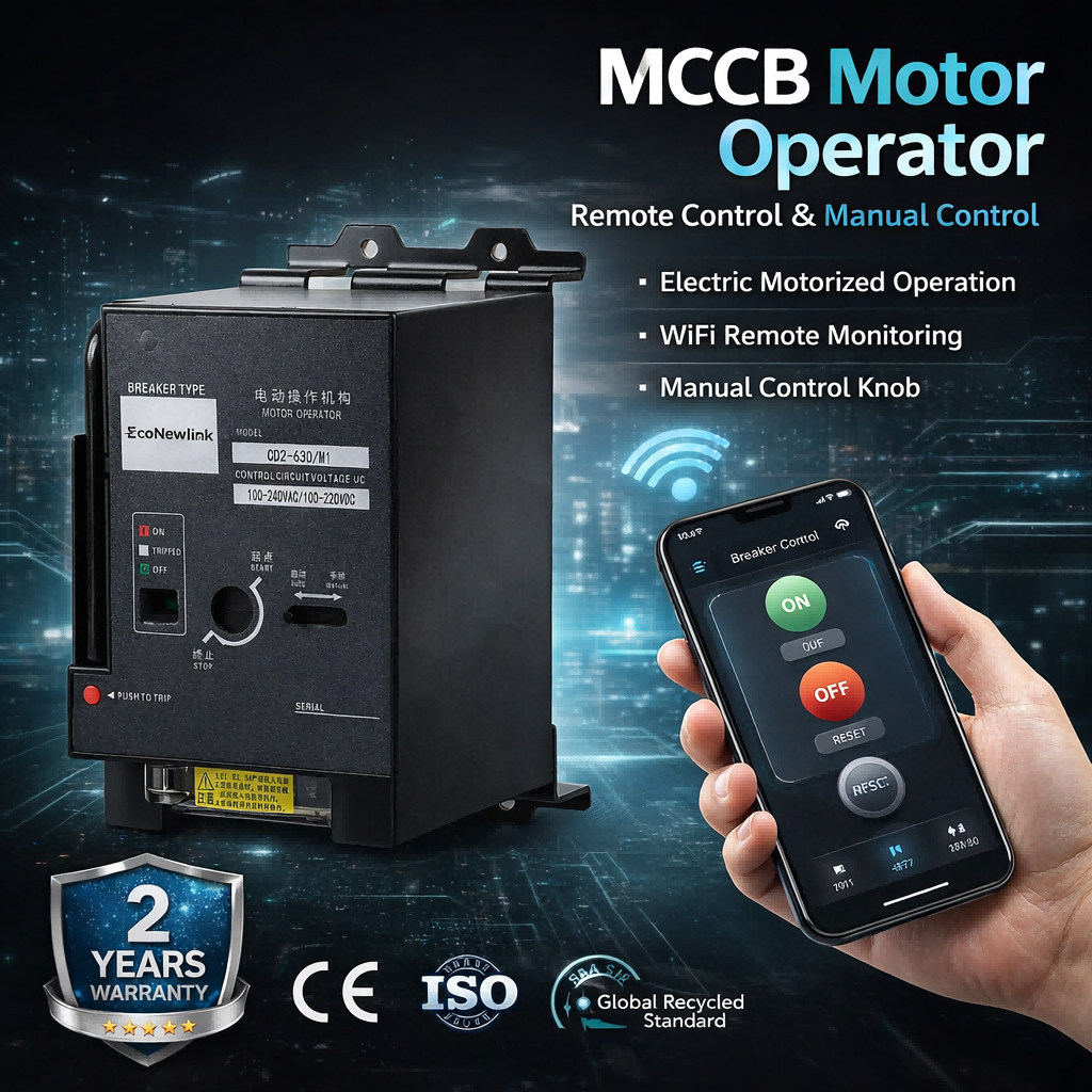 Motorized 400A Molded Case Circuit Breaker with MN Undervoltage MV Overvoltage Release for ATS Generator System