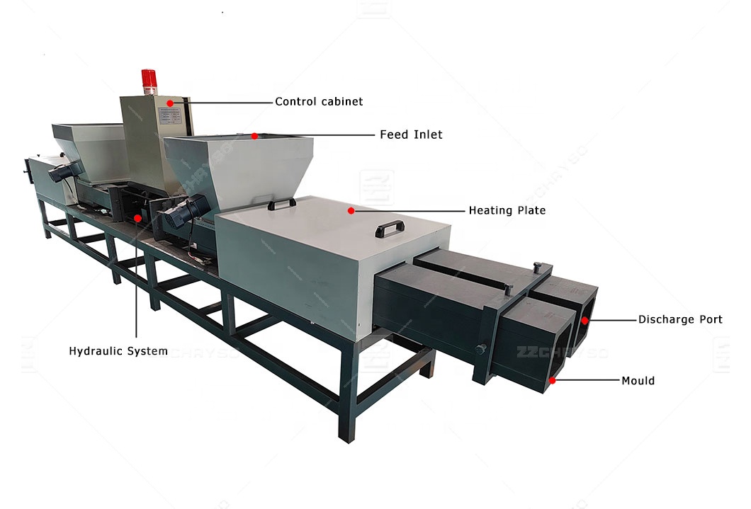 Automatic Sawdust Wood Log Extruder Compress Machine Wood Pallet Block Making Machine Wood Palets for Block Machine