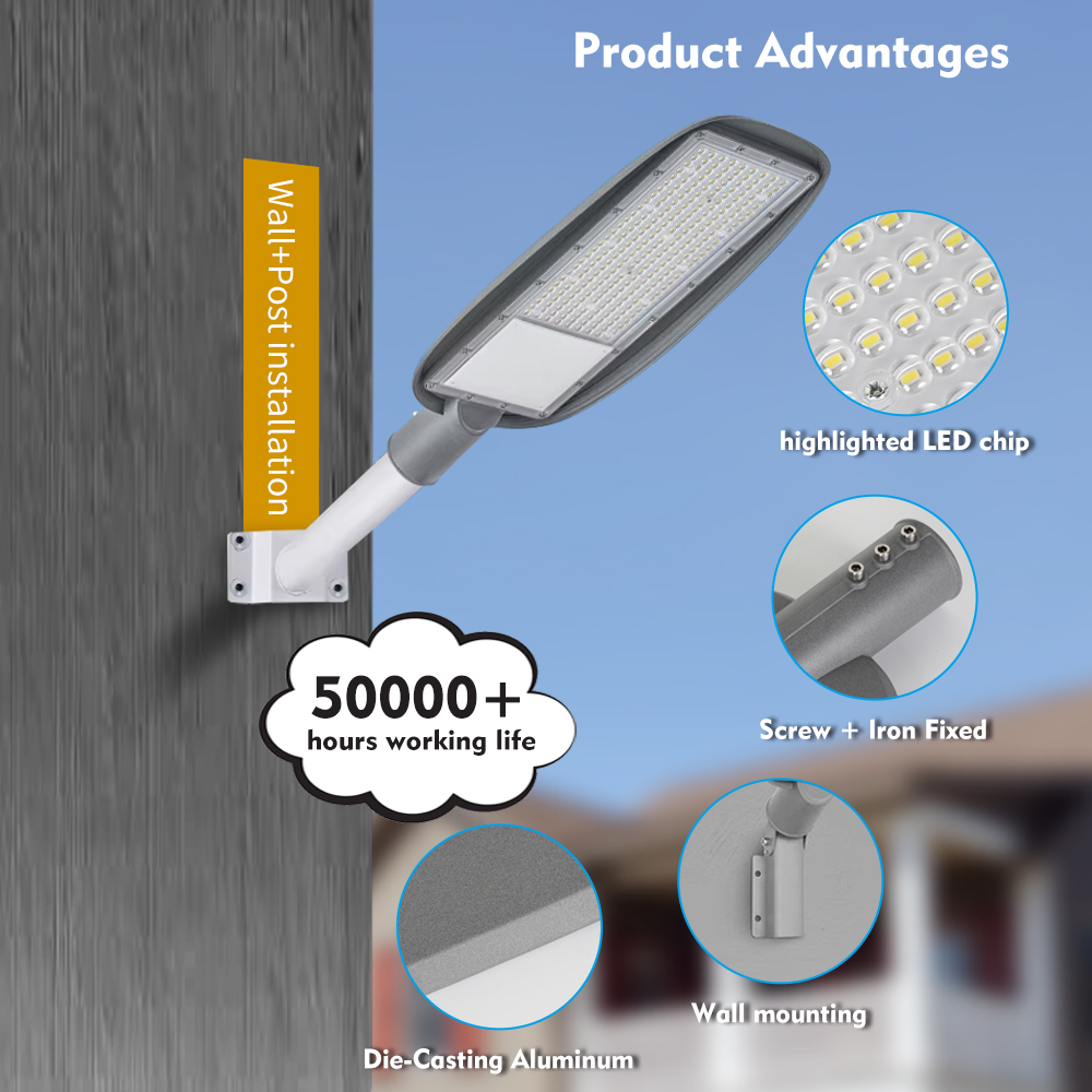 AC85-265V Led Street Light Outdoor Road Highway Lighting Ip65 Waterproof Street Lamp 50w 100w 150w 200wLed Street Light