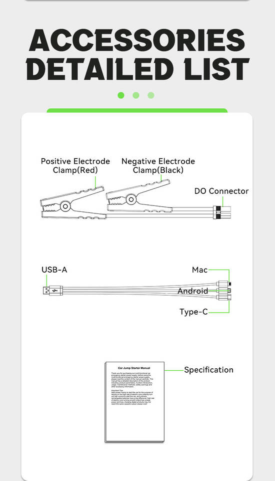 Портативный пусковой бустер (18000mAh)