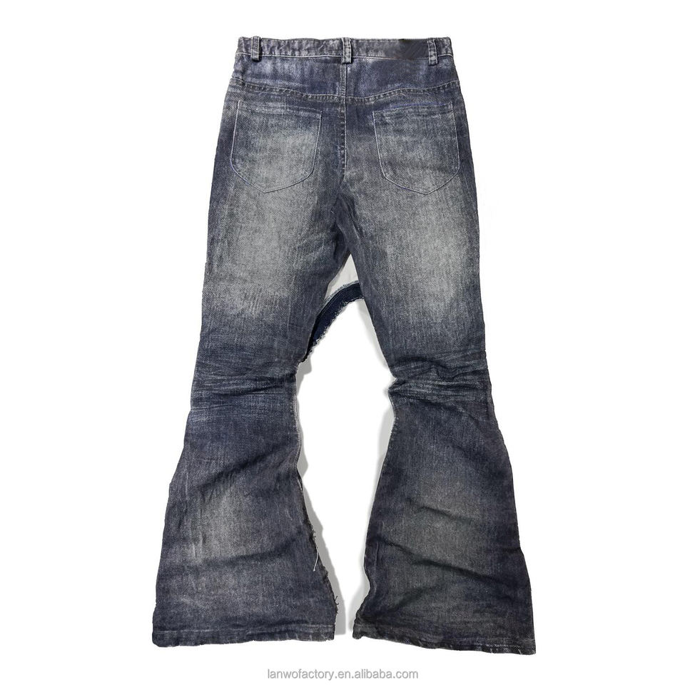 Customized Denim Trousers Loose Fit