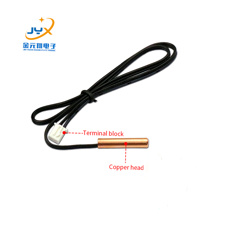 NTC 10K 3950 PTC Thermistor Air Conditioner Temperature Sensor with 5*25MM Copper Probe Housing