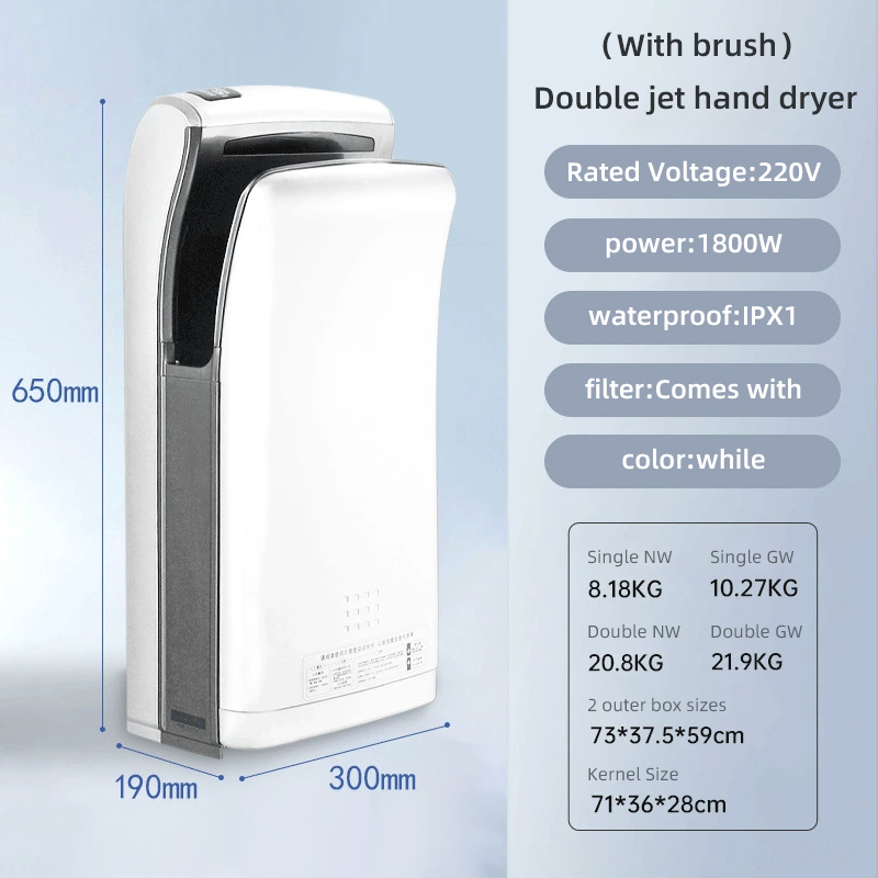 High Speed Automatic Jet Air Blade Hand Dryers for Bathroom Toilet Hotel and Commercial Restroom with Sensor