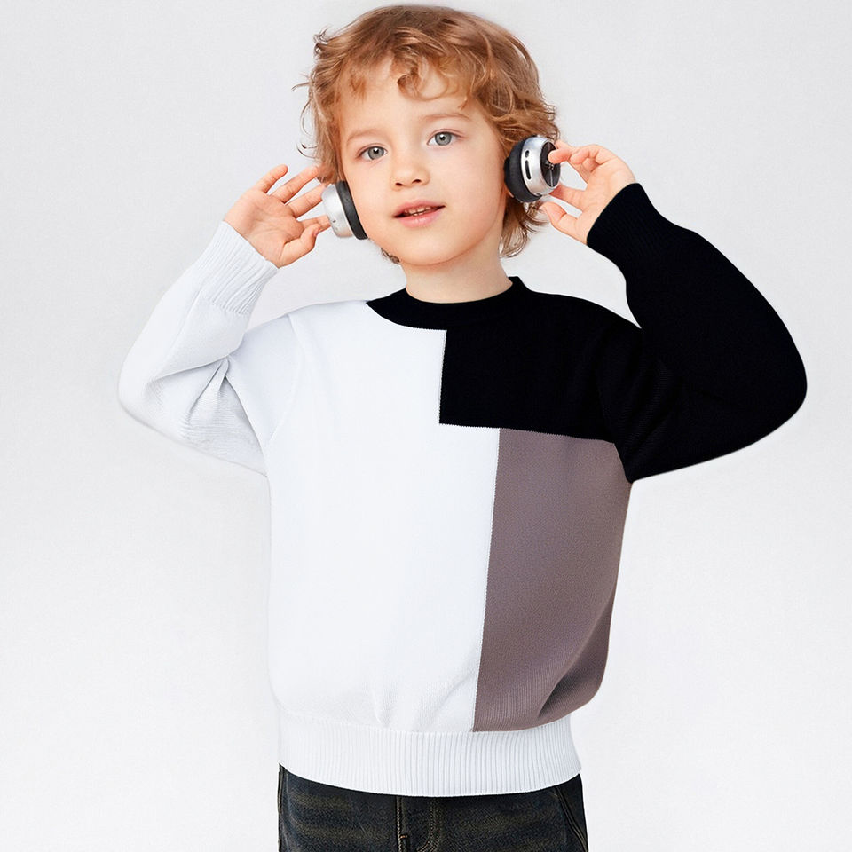 Kids Summer Color Block Crewneck