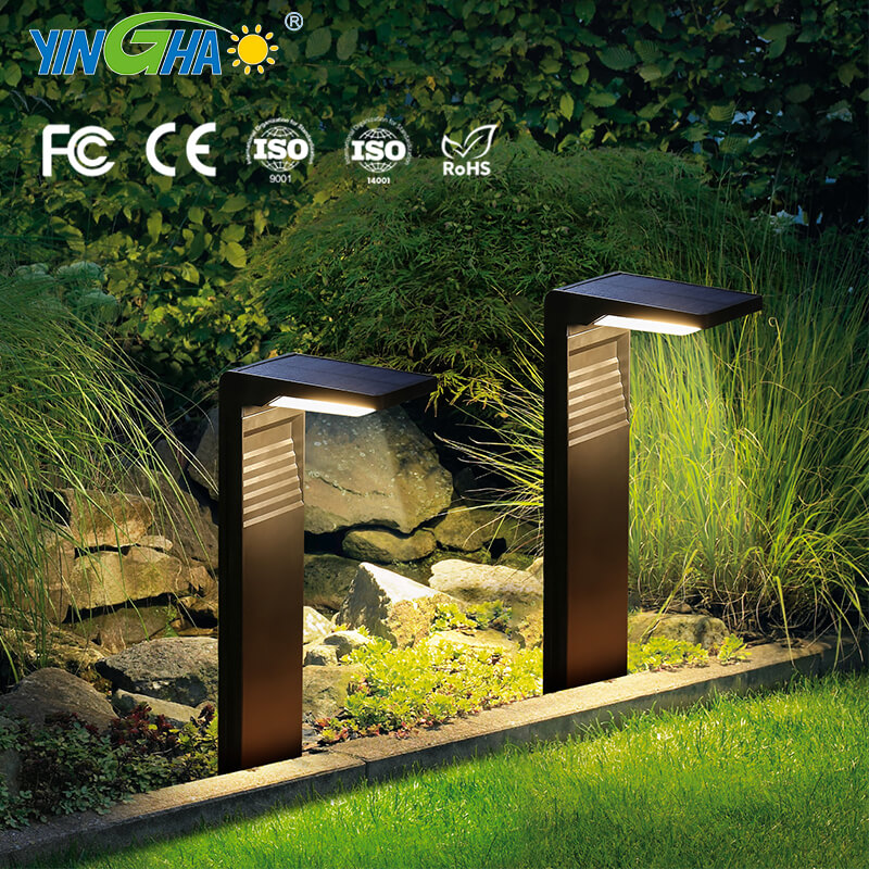 Modern Outdoor Garden Pathway Lawn Landscape Decoration IP65 Waterproof LED Solar Powered Path Lights