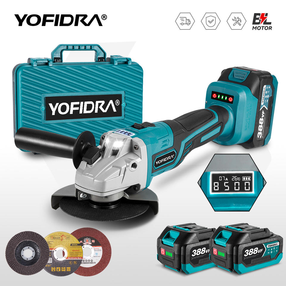 Бесщеточная УШМ Yofidra (Electric Cordless)