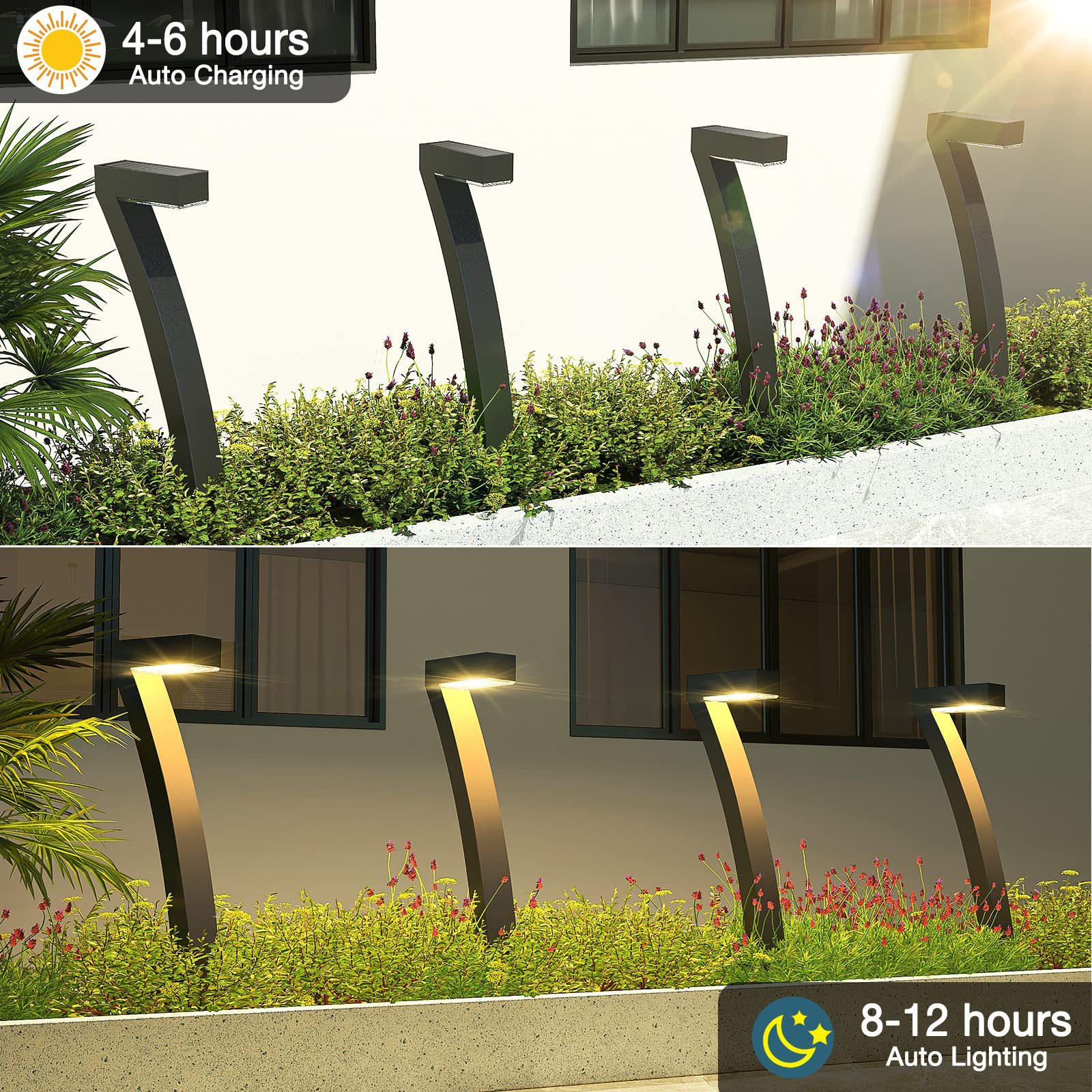 Solar Courtyard Seven-shaped Lawn Garden LED Park Atmosphere Outdoor Landscape Night Light Plug-in Light