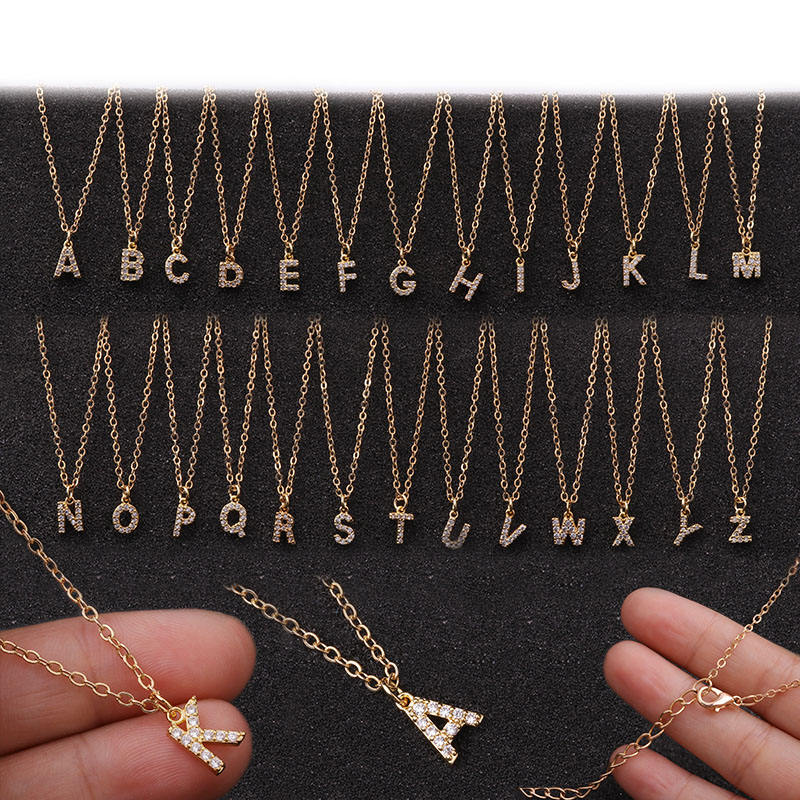 Колье с инициалом (Gold Initial A-Z)