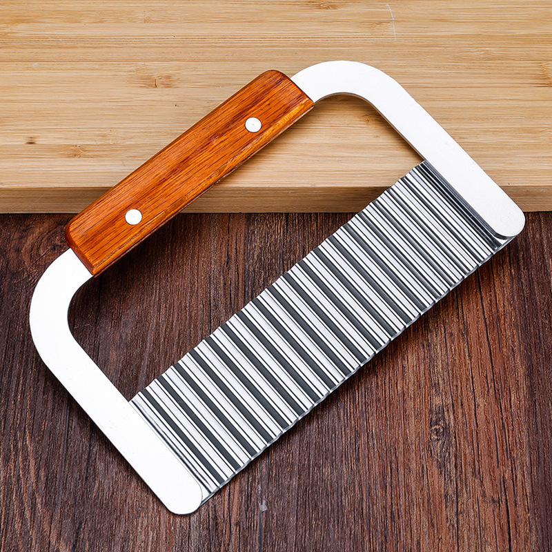 Stainless Steel French Fries Wave Cutter Kitchen Potato Slicer