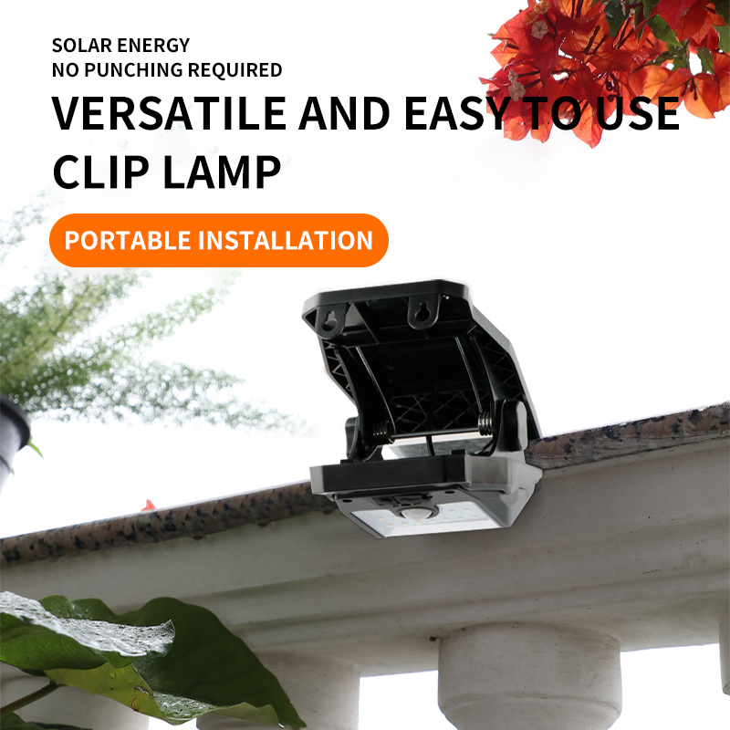 TOACH Solar Clip Light 3500K Warm White Split Solar Panel IP65 Waterproof High CRI 90 No Drill Wall Lamp for Fence Yard Garden