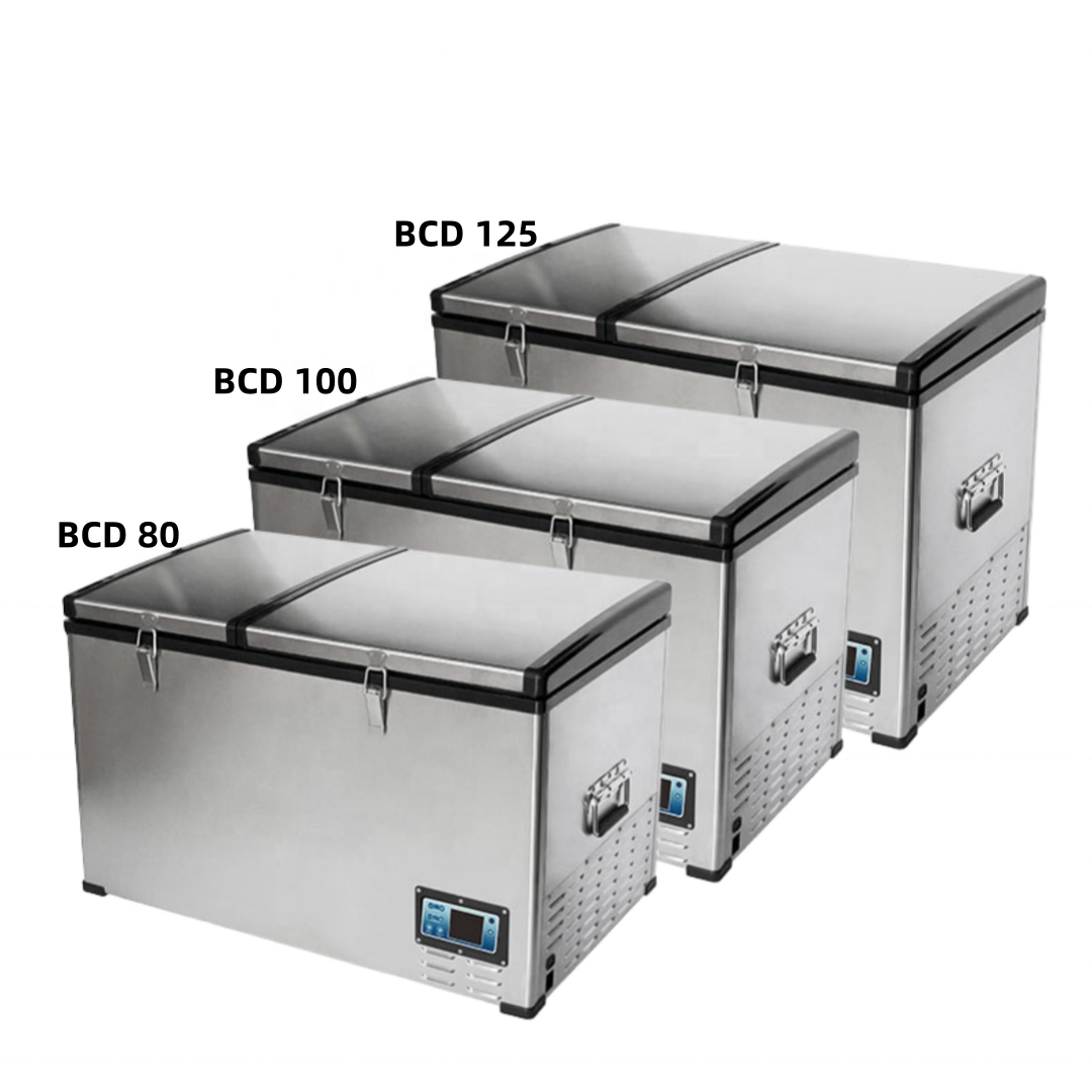 Abarth 125L Big Capacity Chest Fridge Freezer Car Refrirator and Freezer Cooling Function With Metal Stainless Steel OEM/ODM