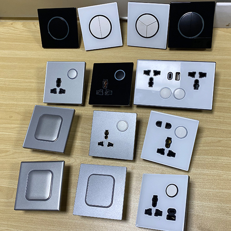 UK&Universal Standard Wall Socket and Electrical Switch Interruptor Light Switch