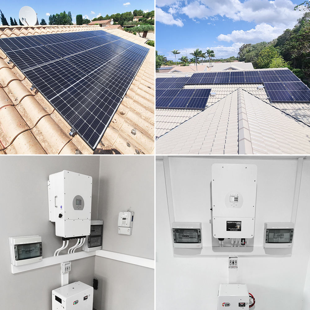 Hybrid Solar System 5kW 8kW 10kW 30kW 50kW Solar Panels With Battery Inverter Panneau Solaire Kit Complet Solar Energy System