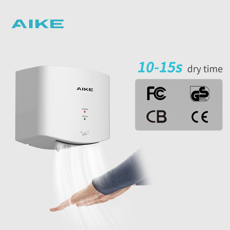AIKE Automatic Sensor Hands Dryer 1400W High Speed Air Hand Drying Machine Bathroom Toilet Washroom Hand Dryer Best Selling 2022
