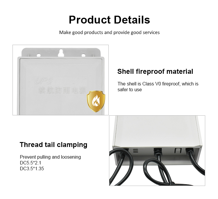 Mini 12V UPS Three Phase 6000mAh Battery Uninterruptible Power Supply 15000mah Camera UPS with Wi-Fi Features