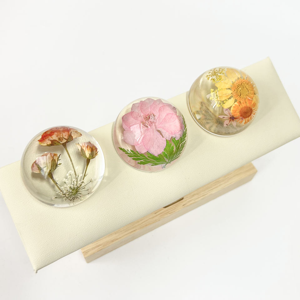 Прозрачный блок с сухоцветами (Real Dried Flowers)