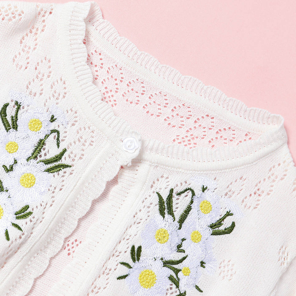 Kids Girls White 100% Cotton Soft