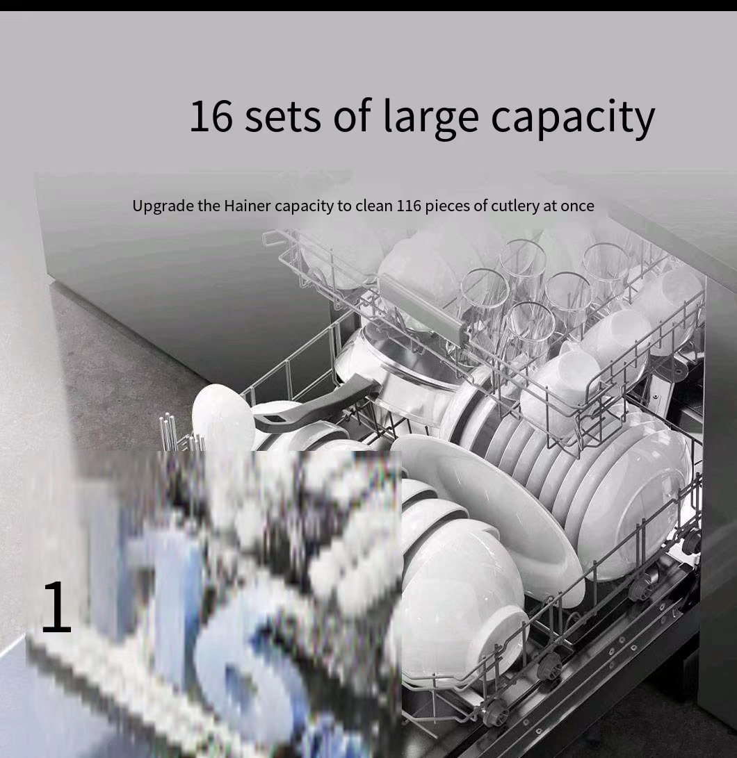 Xiaomi Mijia Smart Embedded Dual Purpose Dishwasher QMDW1602M 16 Sets N1 Large Capacity  LED