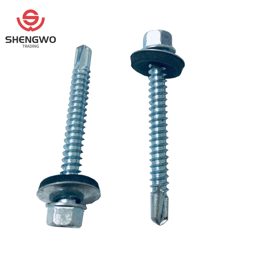 Self Screws White Zinc Plating Carbon Steel Tek Screw  Self-drilling Screw