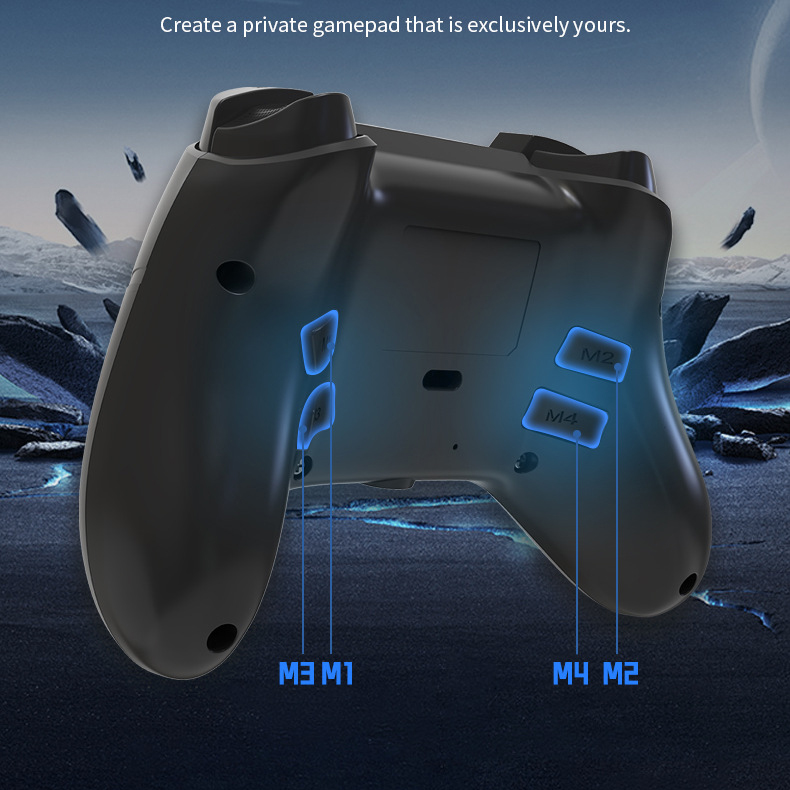 For PS5 Wireless Game Controller RGB Light Joystick Gamepad with Double Shock Hall Effect Trigger for PS4/PS5 Game Console