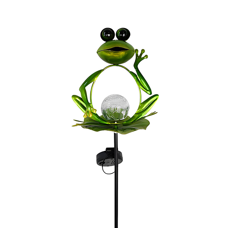 Outdoor Waterproof Small Size Iron Design LED Light Courtyard Garden Lamp Creative Cross-Border Solar Atmosphere Lawn Lamp