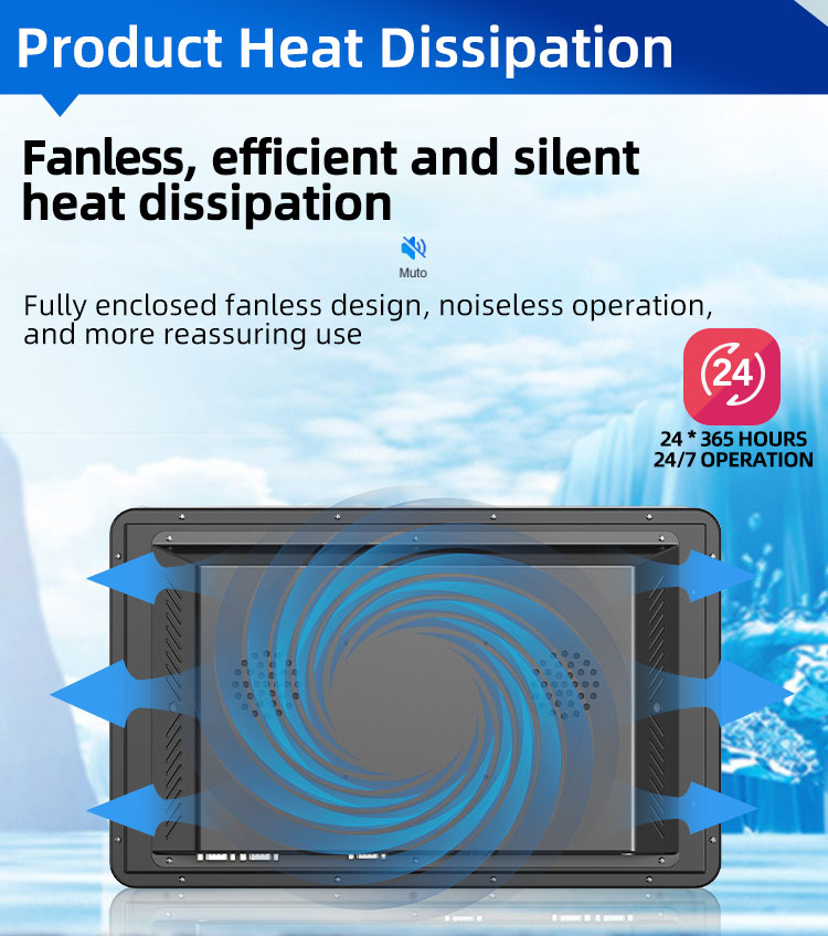 Win 10 Tablet 15.6/21.5/27/32 Inch Wall Mount Panel Tablet Android 11 12 RK3588 Rugged Black Flat Panel PC Tablet