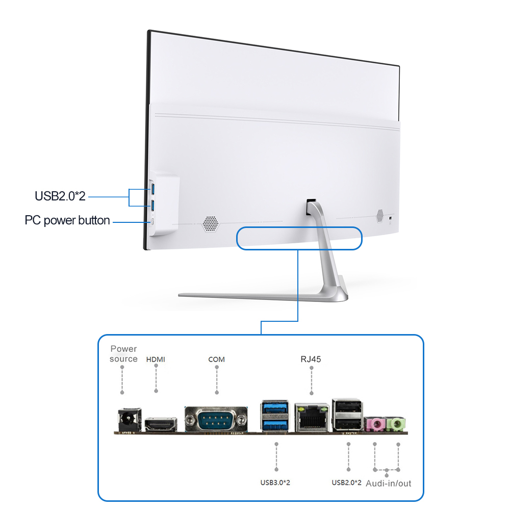 High Performance All in One Computer 23.8 Inch 27 Inch Ddr3 Barebone All-in-one Computers Allinone Pc for Enterprise Procurement