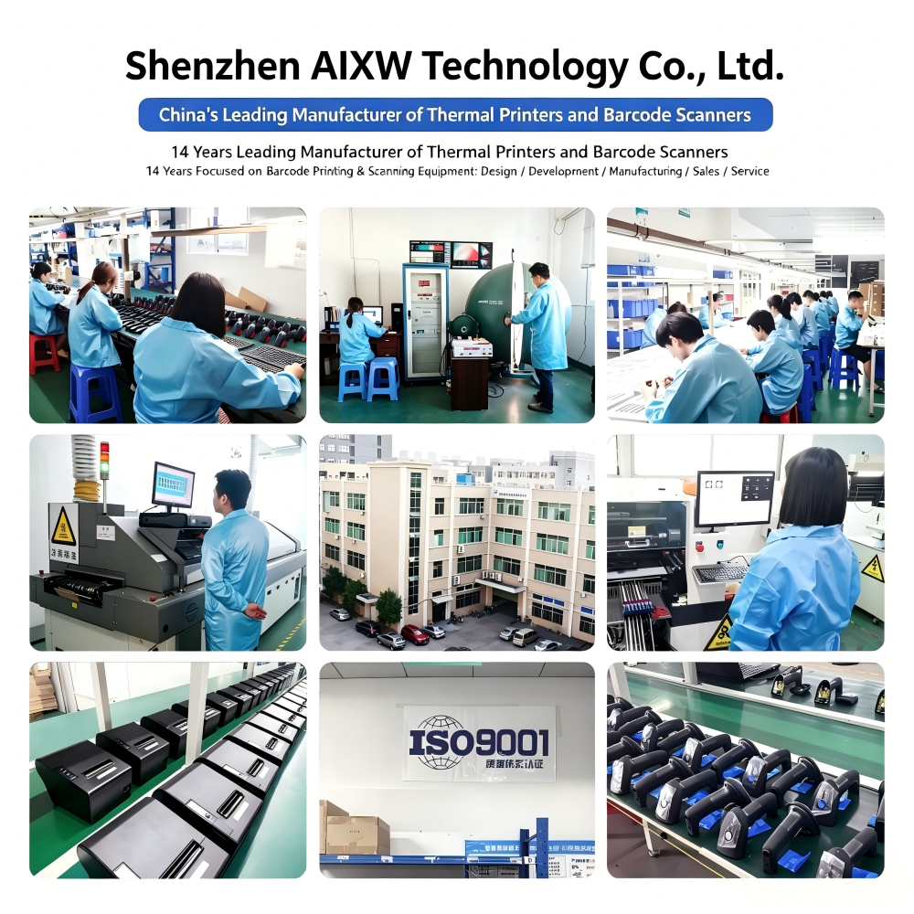 AIXW High-Quality 4-Inch Thermal Transfer Printer with Bluetooth for Label Printing Flower Banner Company New Establish