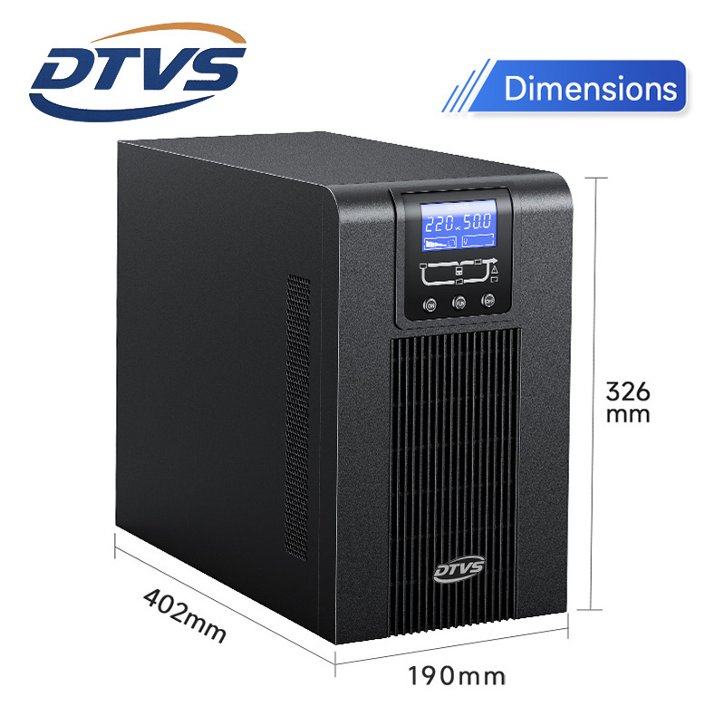Single Phase 1600W/2KVA Online UPS with 60Hz Output Frequency Battery Backup for Server Rack & Tower Power Supply Data Centers