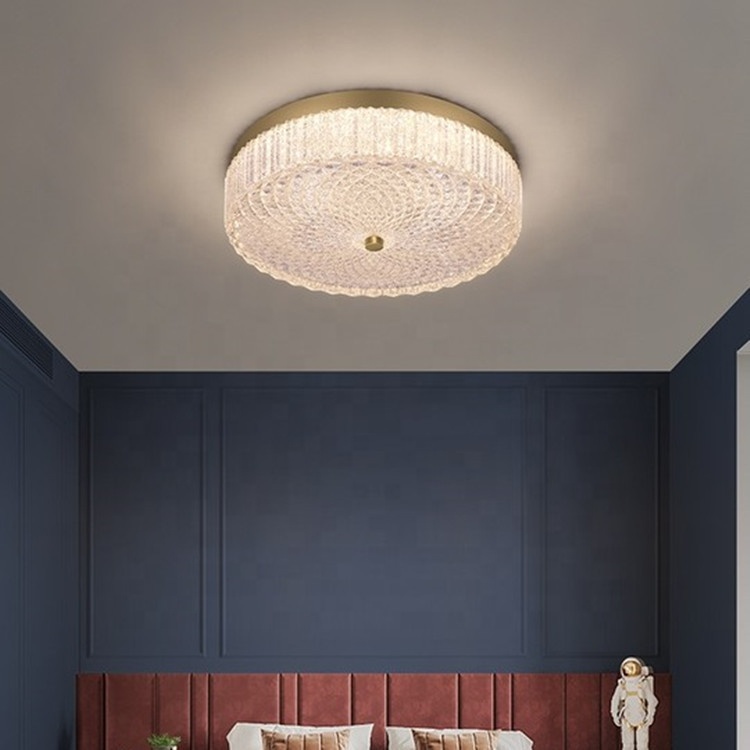 New Nordic Luxury Ceiling Light for Indoor Home Lighting Round Crystal Ceiling Light Modern LED Indoor Ceiling Lamps