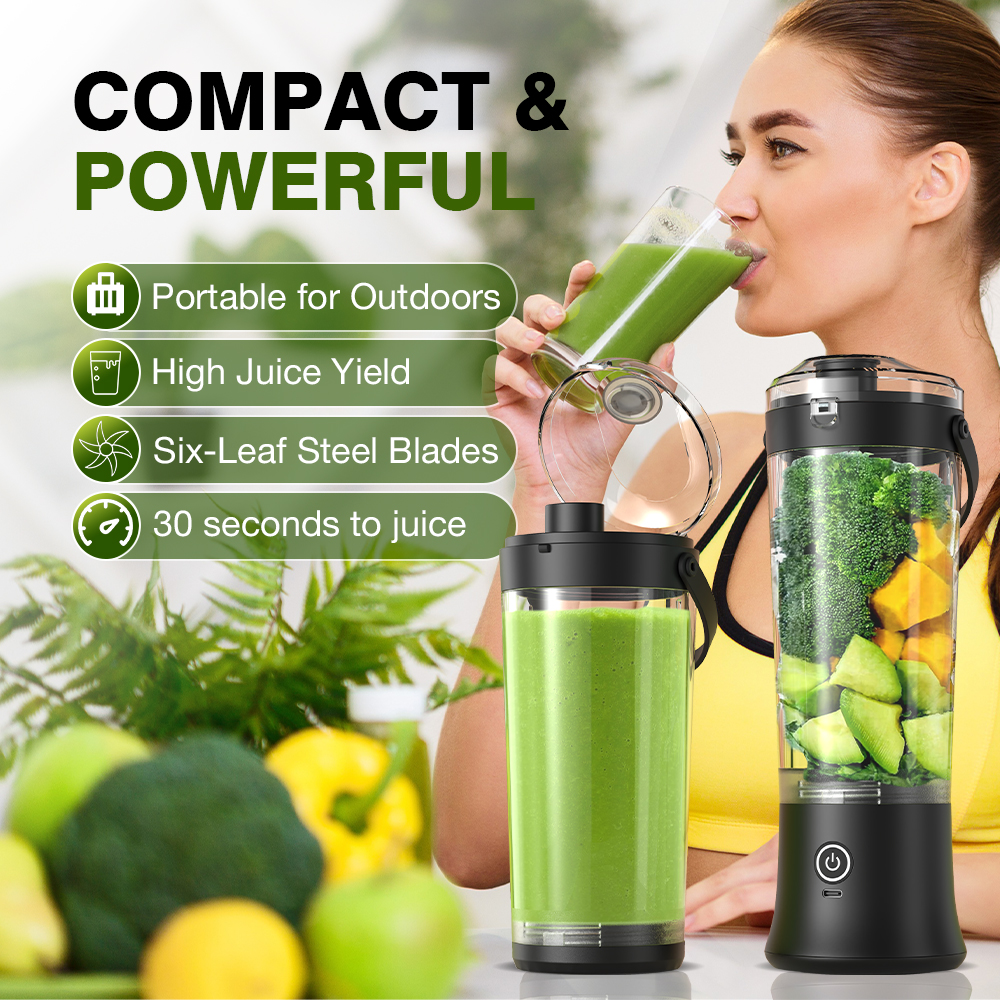 Factory New Design Portable Usb  C Blender Cup Portable Juicer for Home Outdoor Use 500ML Potable Blender