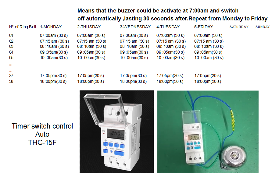 THC-15A Series 12VDC 16A Microcomputer Electric Control Auto Switch 24-hour 7-day Time Control Relay with High Current Capacity