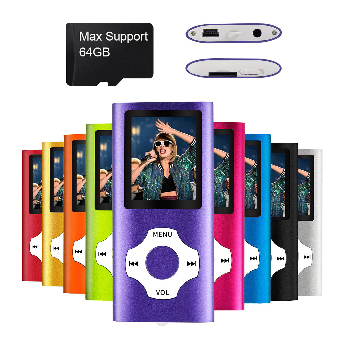 Hot Sell Digital MP4 Player Portable Mini Audio Video Mp4 Music Player with LCD Screen